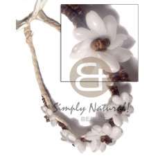 Braided flat abaca choker