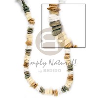 Sq cut khaki combination white