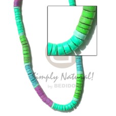 4-5mm coco heishe mint green neon