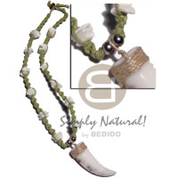 50mmx15mm cowrie shell fang pendant