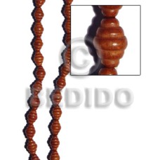 Bayong beehouse wood beads 12mmx18mm