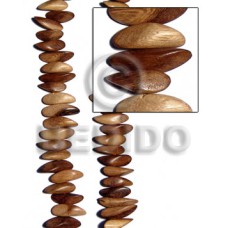 Robles slidecut wood beads 8mmx15mmx20mm
