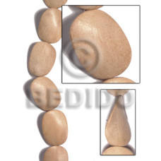 30mmx40mmx6mm natural white wood twisted