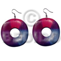 Dangling 35mm round wavy wood