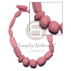 Natural wood beads dyed in