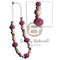 20mm wrapped wood beads in