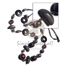 Asstd wood beads in ash