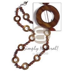 30mm round laminated golden amber