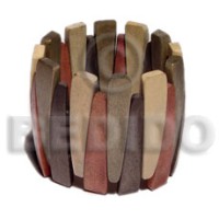 Elastic natural wood bangle