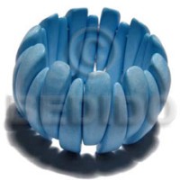 Elastic aqua blue buffed and