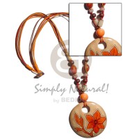 60mm round polished handpainted natural