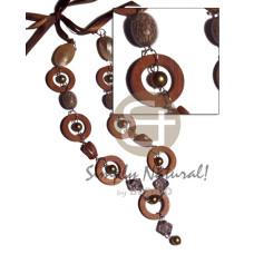 7pcs round 40mm wood rings