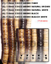 Natural 7-8mm Coco Heishe Black Bead