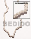 Natural White Mongo Shell In Beads Strands Or