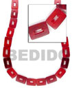 Natural Red Rectangular Beads