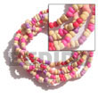 Natural 5 Rows Coco Pokalet Color Combination Bracelet