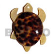 Natural MOP Turtle W/ Cowrie Back Shell Pendants