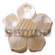 Natural 45mm Natural Hammershell Flower W/ Carved Hammershell